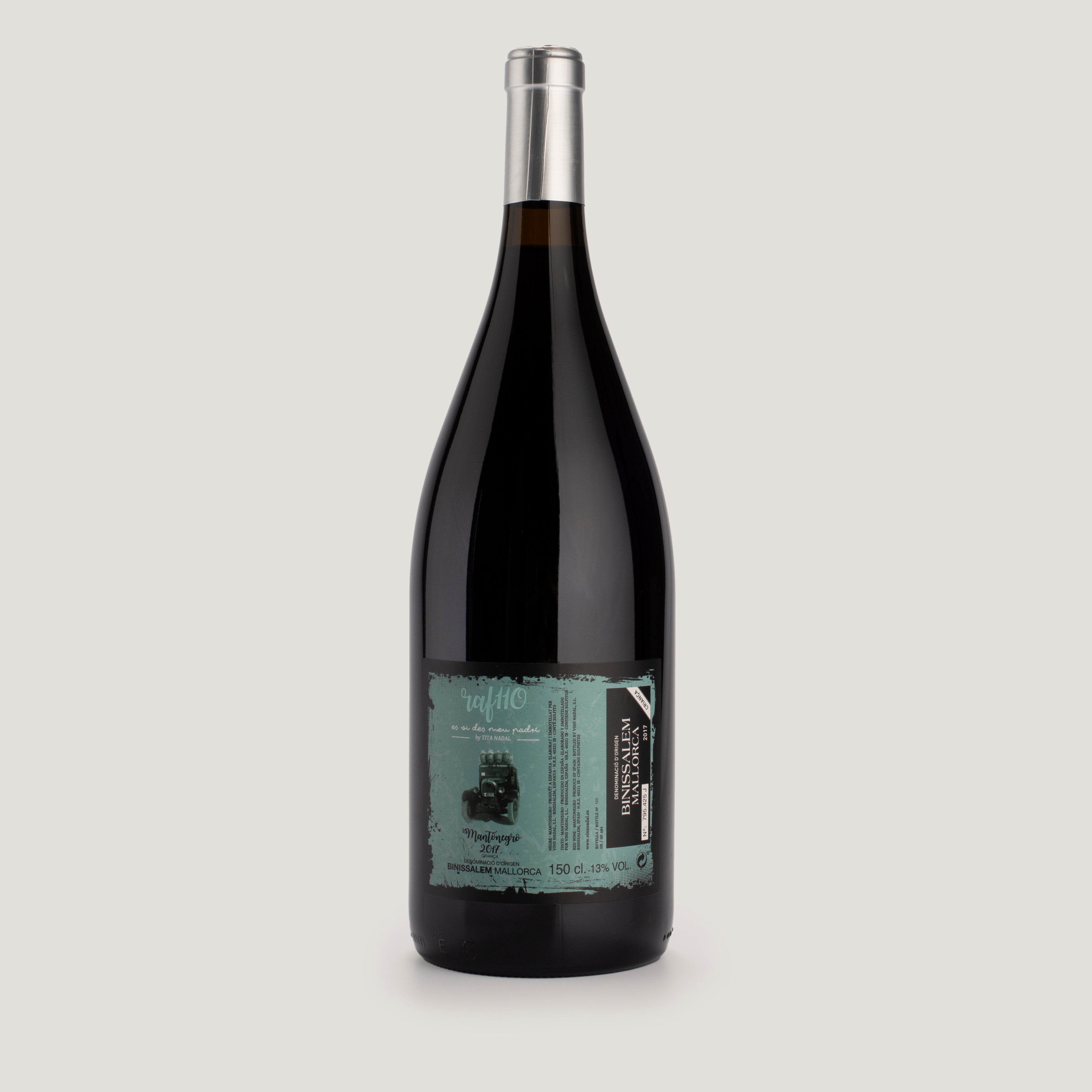 Magnum bottle of red wine